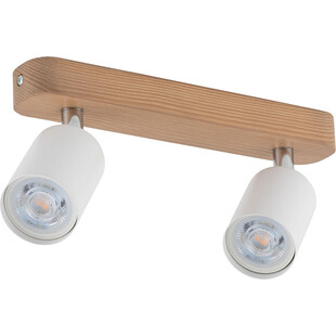 Reflektor sufitowy drewniany podwójny Top Wood biały marki TK Lighting