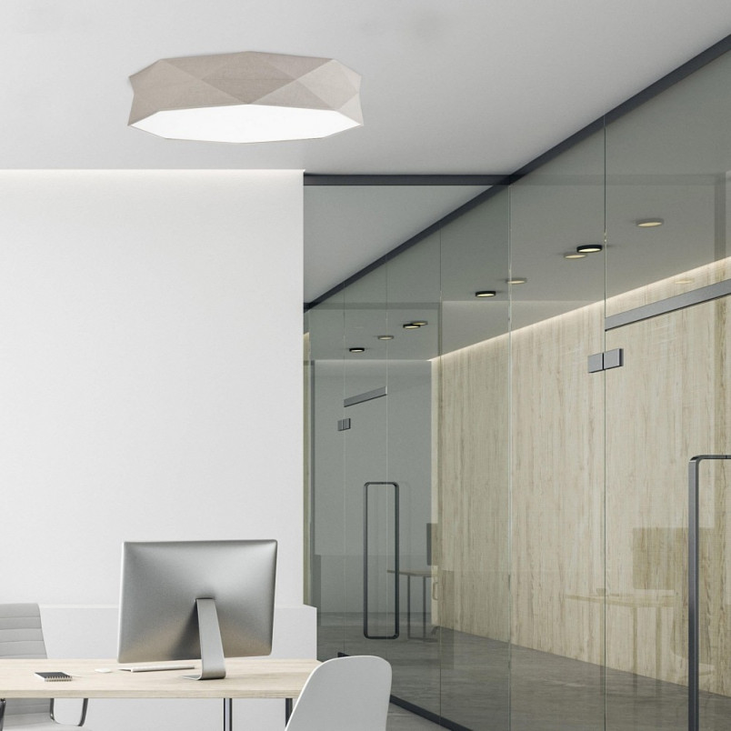 Plafon Kantoor TK Lighting | Beżowy, Materiałowy | Kup Teraz