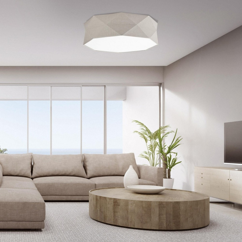 Plafon Kantoor TK Lighting | Beżowy, Materiałowy | Kup Online