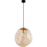 Lampa wisząca szklana Sol | Bursztynowa, E27 | TK Lighting