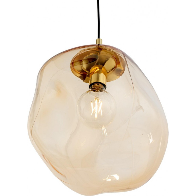 Lampa wisząca szklana Sol | Bursztynowa, E27 | TK Lighting
