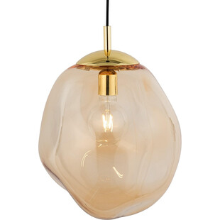 Lampa wisząca szklana Sol | Bursztynowa, E27 | TK Lighting