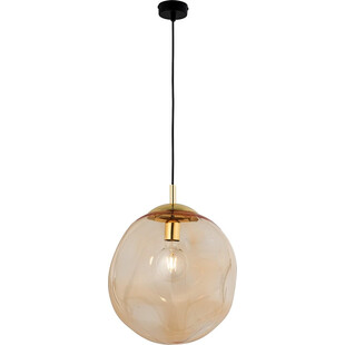 Lampa wisząca szklana Sol | Bursztynowa, E27 | TK Lighting