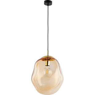 Lampa wisząca szklana Sol | Bursztynowa, E27 | TK Lighting