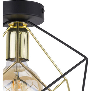 Plafon sufitowy druciany Alambre 28cm czarno-złoty TK Lighting