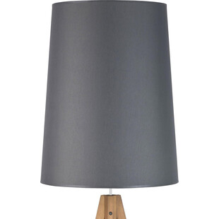 Lampa podłogowa drewniana z abażurem trójnóg Walz grafitowa TK Lighting
