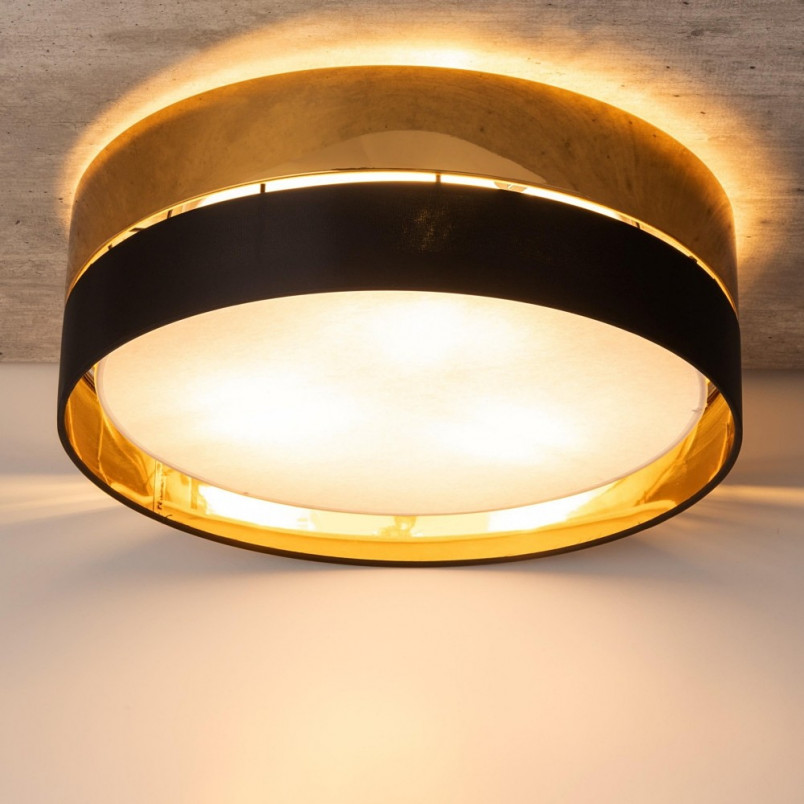 Plafon Glamour Hilton Złoto Czarny TK Lighting | Lampa E27