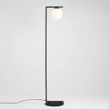 Lampa podłogowa szklana kula Zac Black | Aldex - Elegancki design