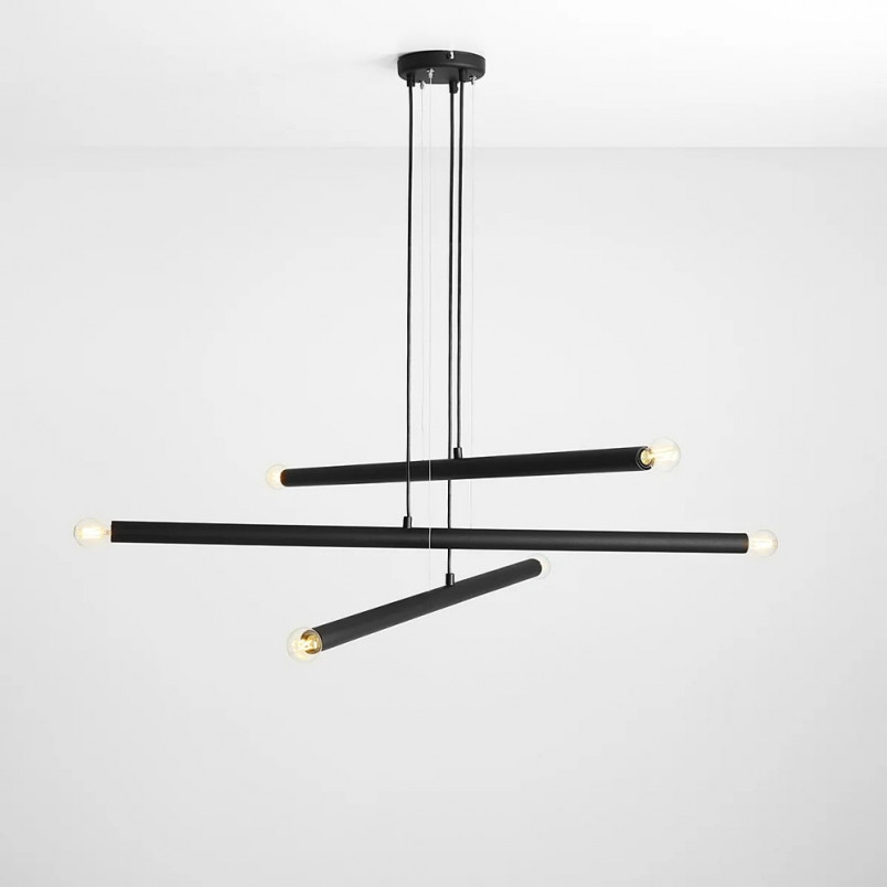 Lampa wisząca Tubo VI czarna 100cm - Aldex | Elegancki design