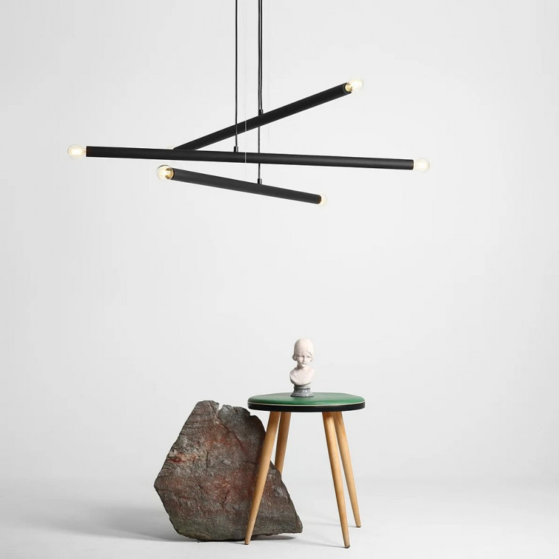 Lampa wisząca Tubo VI czarna 100cm - Aldex | Elegancki design