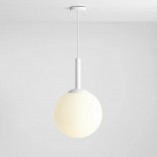 Lampa wisząca szklana kula Bosso White Aldex | 40cm