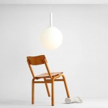 Lampa wisząca szklana kula Bosso White Aldex | 40cm