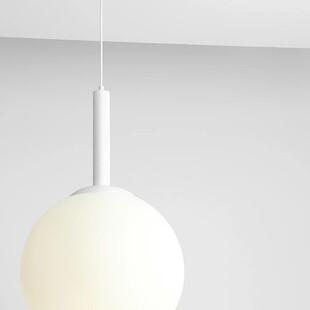 Lampa wisząca szklana kula Bosso White Aldex | 40cm