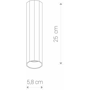 Plafon sufitowy Poly 25cm czarny | Nowodvorski - Sklep