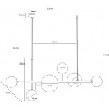 Lampa Wisząca Dione VI | Aldex | Biało-Mosiężna | Sklep Lamp