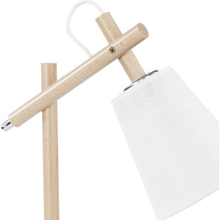Lampa biurkowa skandynawska z abażurem Vaio Biała marki TK Lighting