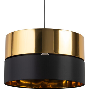 Lampa wisząca glamour z abażurem Hilton 50 złoty/czarny marki TK Lighting