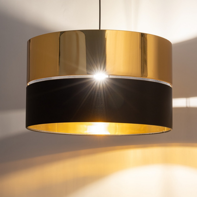 Lampa wisząca glamour Hilton | Złota i czarna | TK Lighting