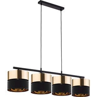 Lampa sufitowa z abażurami Hilton IV złoty/czarny marki TK Lighting