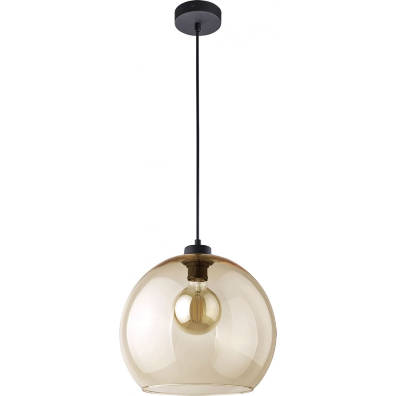 Lampa Wisząca Szklana Cubus 30cm Bursztynowa | TK Lighting