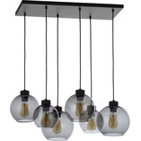 Lampa Sufitowa Cubus Graphite VI - TK Lighting | Szkło, 6 punktów