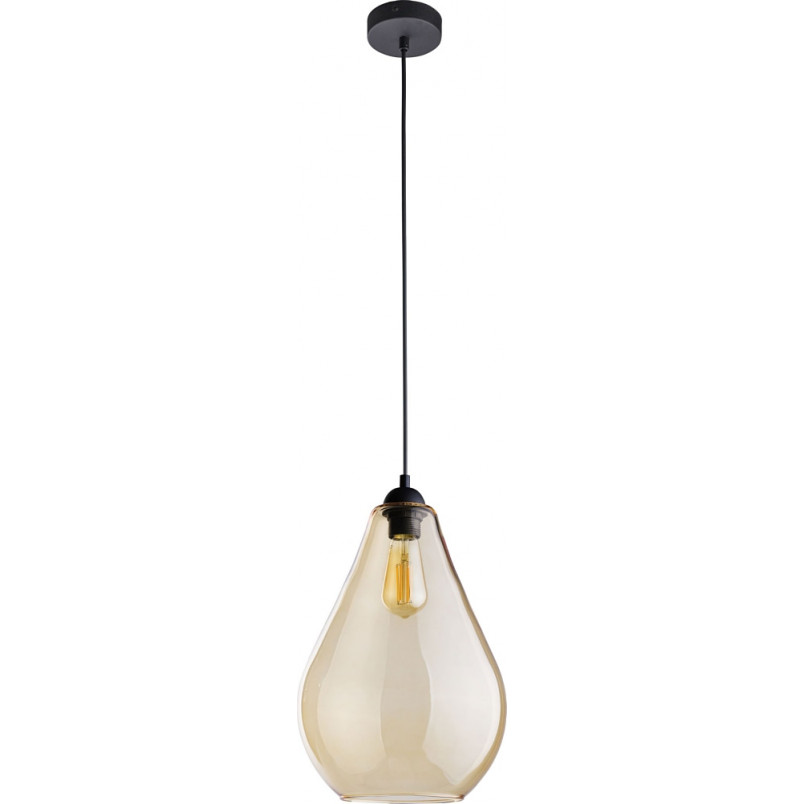 Lampa wisząca szklana Fuente | Bursztynowa | TK Lighting