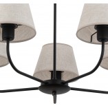 Żyrandol Chicago 5 abażurów beżowo-czarny TK Lighting | Salon