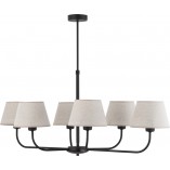 Żyrandol Chicago 6 abażurów beżowo-czarny TK Lighting | Sklep z Lampami