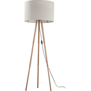 Lampa podłogowa trójnóg z abażurem Tokyo buk / len TK Lighting