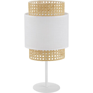 Lampka nocna rattanowa Boho biała | TK Lighting - Stylowe oświetlenie