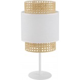 Lampka nocna rattanowa Boho biała | TK Lighting - Stylowe oświetlenie