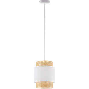 Lampa wisząca rattanowa Boho biała | TK Lighting