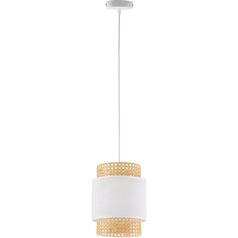 Lampa wisząca rattanowa Boho biała | TK Lighting