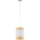 Lampa wisząca rattanowa Boho biała | TK Lighting