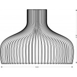 Lampa wisząca Goblet 55cm | Sklejka, Skandynawski Styl | PlyStudio