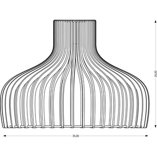 Lampa wisząca Goblet 35cm - Sklejka, Skandynawski Design | PlyStudio
