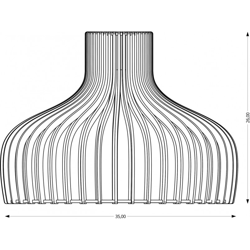 Lampa wisząca Goblet 35cm - Sklejka, Skandynawski Design | PlyStudio