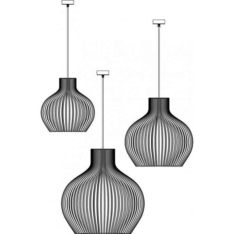 Lampa wisząca Graal 45cm - Sklejka, Skandynawski Design | PlyStudio