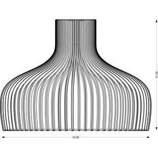 Lampa wisząca Goblet 55cm - Sklejka, Skandynawski Styl | PlyStudio