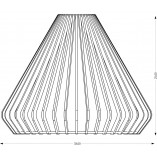 Lampa wisząca drewniana Aztec 33cm | PlyStudio - Skandynawski Design