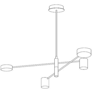 Lampa Sufitowa Clex LED IV 100cm Czarna - Step Into Design