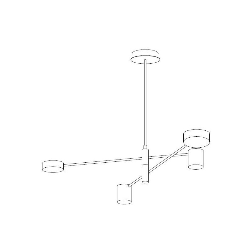 Lampa Sufitowa Clex LED IV 100cm Czarna - Step Into Design