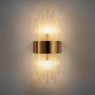 Kinkiet Hampton Miracolo - Kryształowy, Złoty | Step Into Design