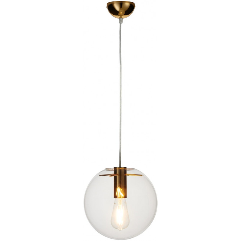 Lampa wisząca Tonda - szklana kula, złoto | Step Design