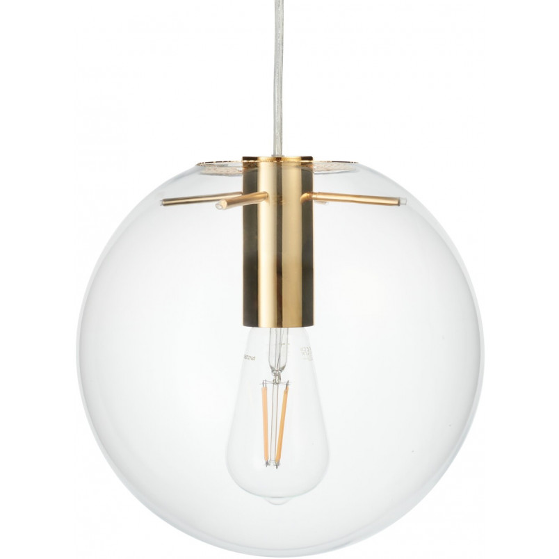 Lampa wisząca Tonda - szklana kula, złoto | Step Design