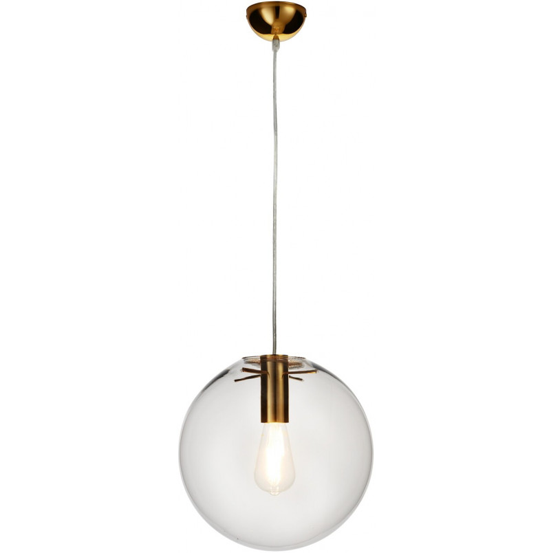 Lampa wisząca Tonda | Szklana kula, złoto | Step Design