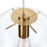 Lampa wisząca Tonda | Szklana kula, złoto | Step Design
