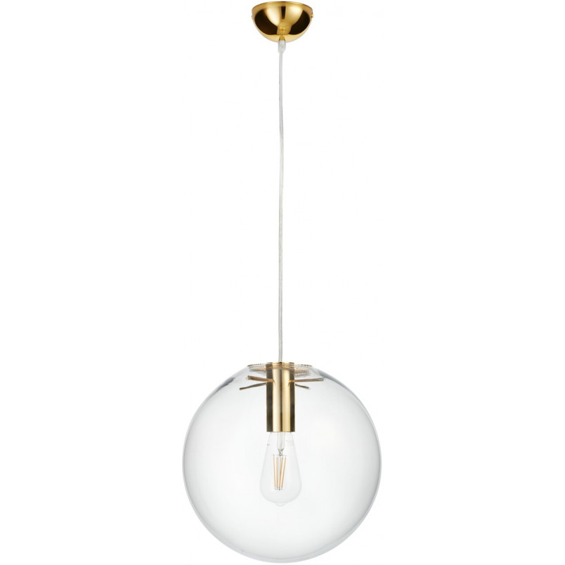 Lampa wisząca Tonda | Szklana kula, złoto | Step Design