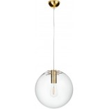 Lampa wisząca Tonda | Szklana kula, złoto | Step Design