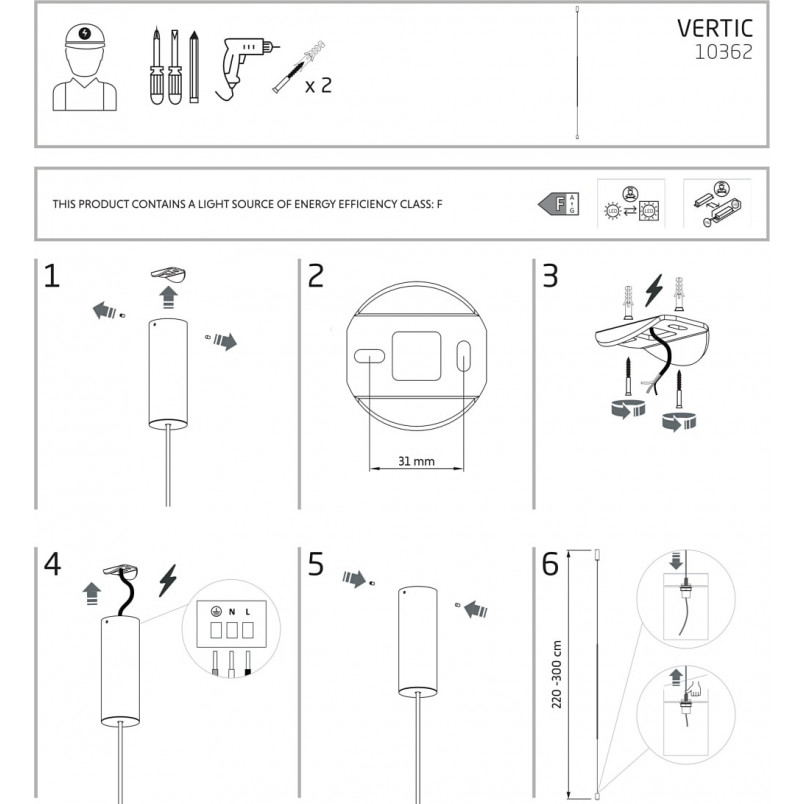 Lampa wisząca LED Vertic Nowodvorski | Minimalistyczny design